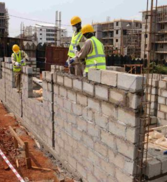 workers building a structure